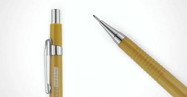 Lapiseira 0.9mm técnica Amarela com Borr ...