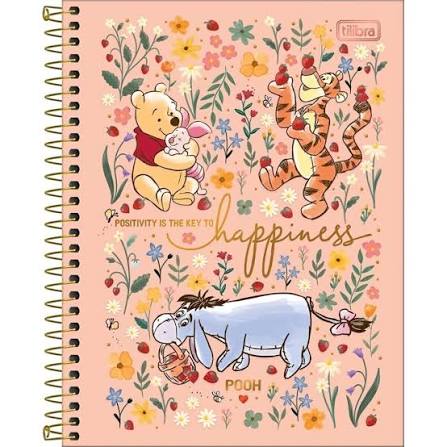 Caderno Colegial Pooh 10M 160 Folhas Tilibra