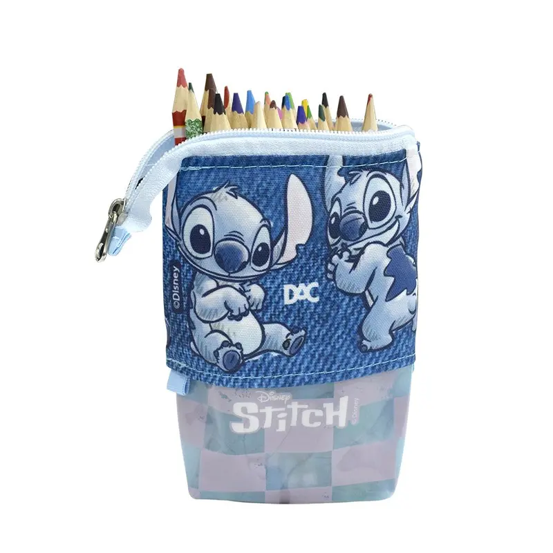 Estojo Retrátil Disney Stitch DAC Azul