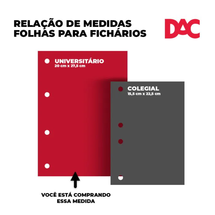 Refil de Folhas para Fichário Universitár...