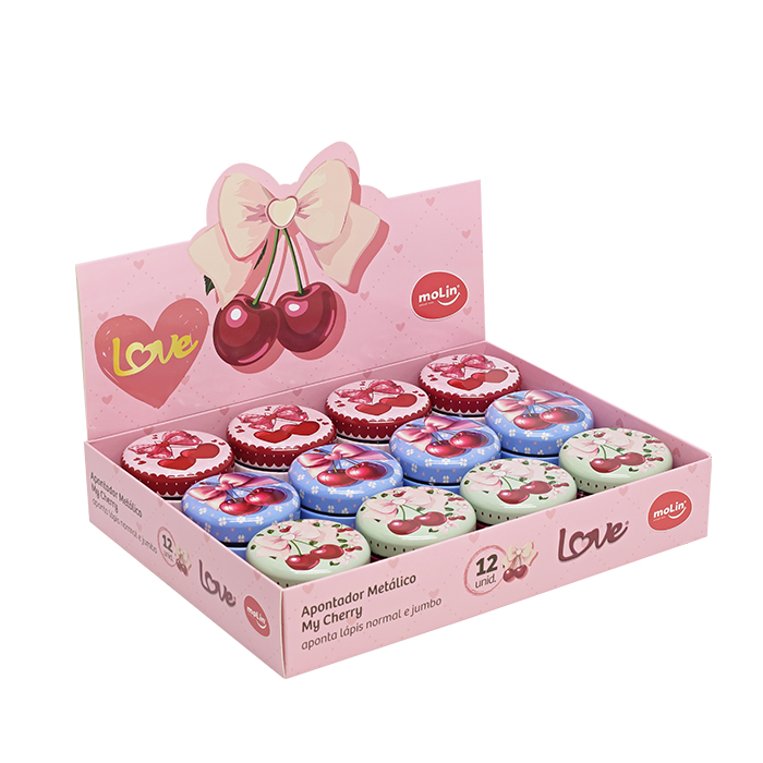 Apontador Metálico Duplo Love My Cherry  ...