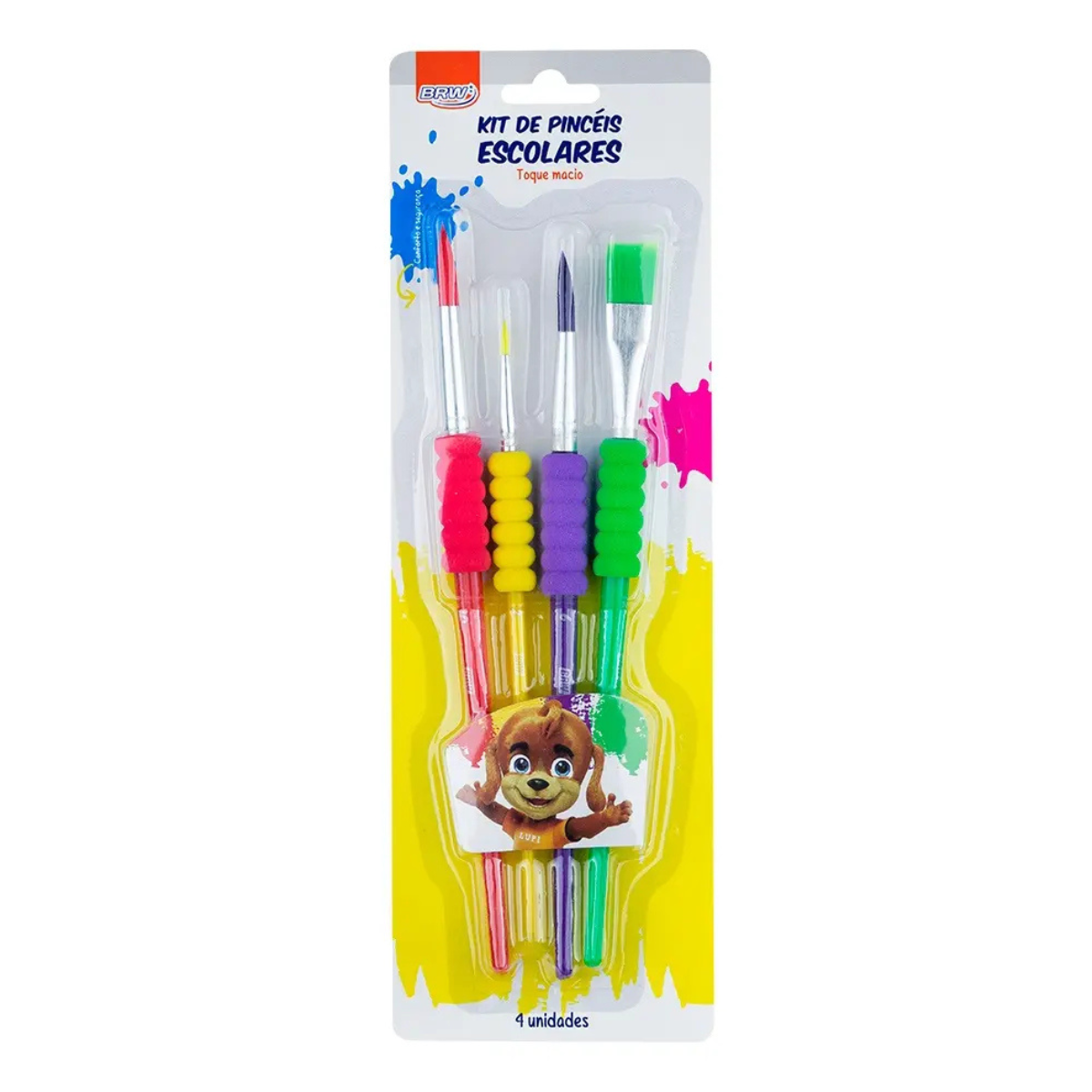   Pincel Brw Soft Touch Kit Com 4 Unidades 