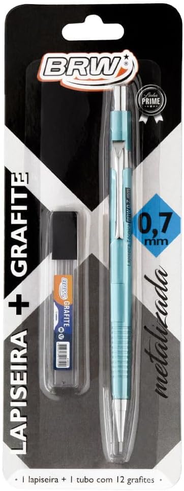 Lapiseira Tecnica 0.7mm + Grafite Metaliz...