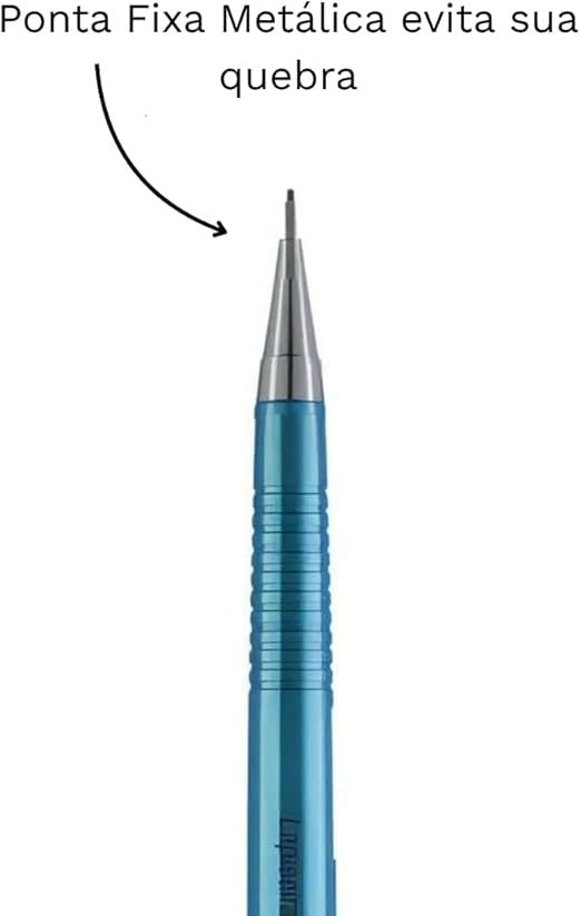 Lapiseira Tecnica 0.7mm + Grafite Metaliz...