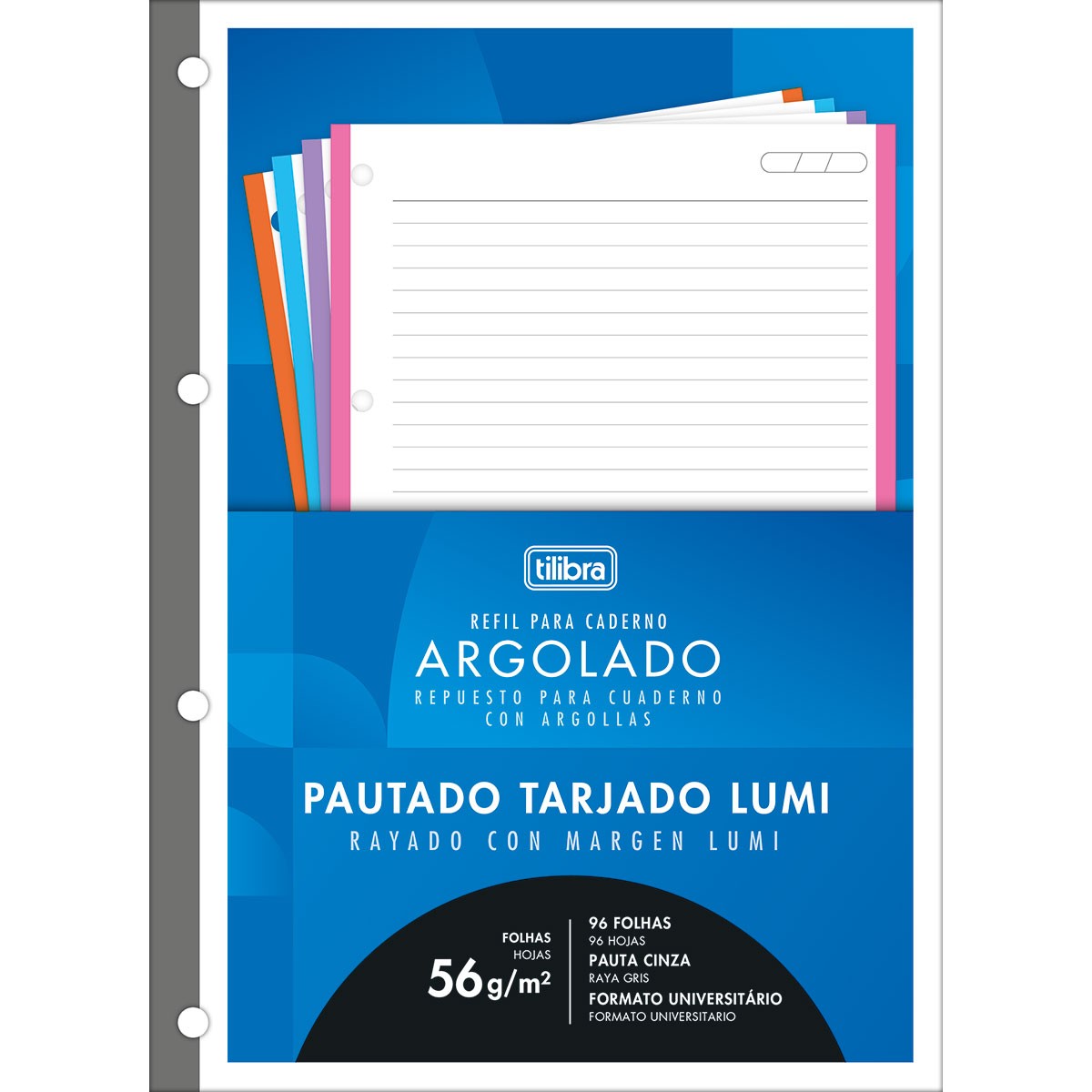 Refil Tiliflex Tarjado Lumi para Caderno ...