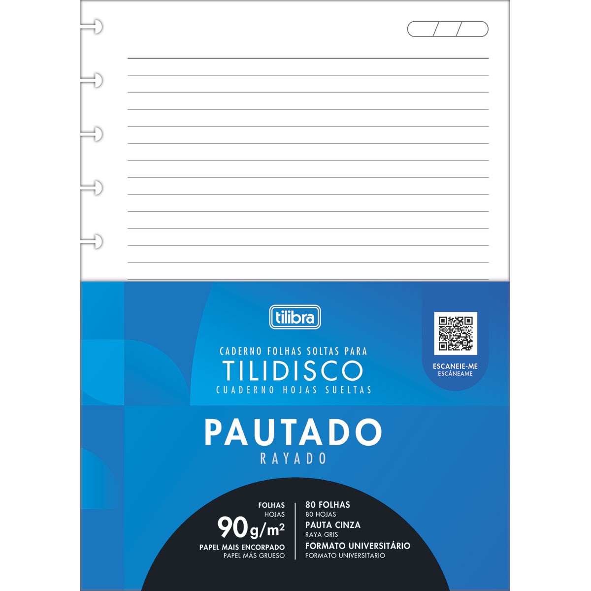 Refil para Tilidisco Universitario 80 Fol...