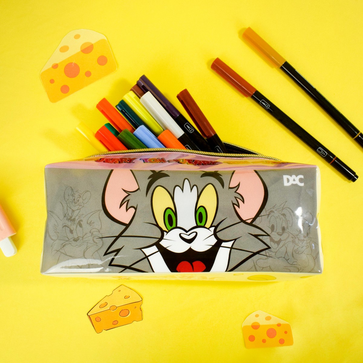 Estojo Grande Em Pvc Cristal Tom E Jerry Dac
