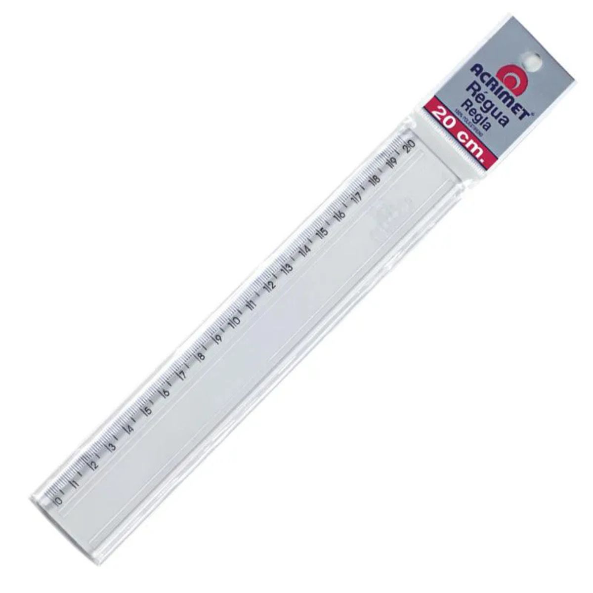 Régua poliestireno 20cm - 512 - Acrimet